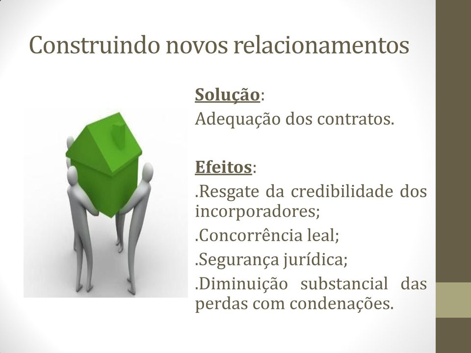 Resgate da credibilidade dos incorporadores;.