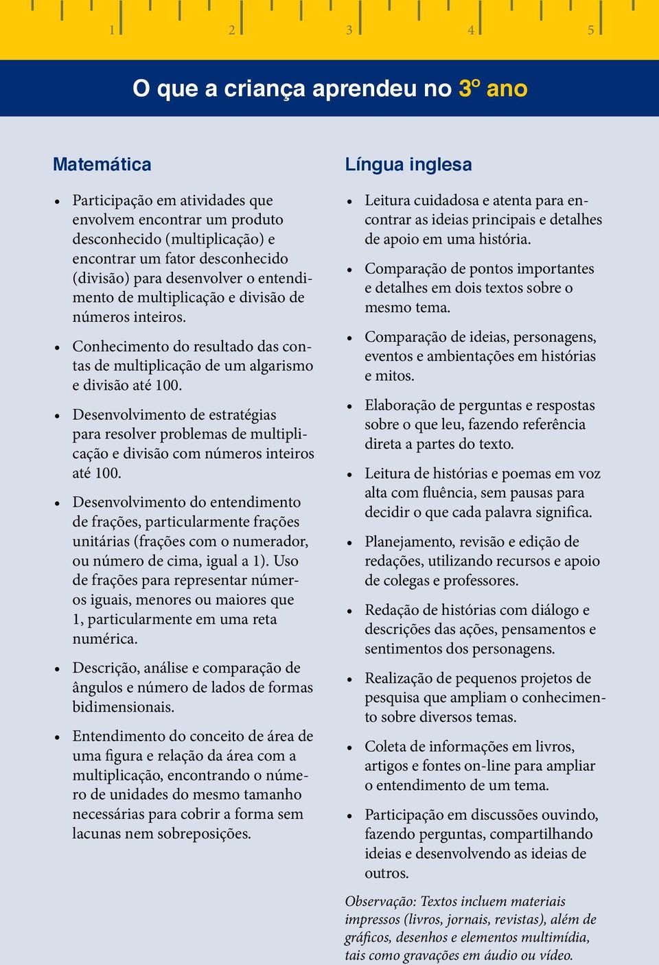 Desenvolvimento de estratégias para resolver problemas de multiplicação e divisão com números inteiros até 100.