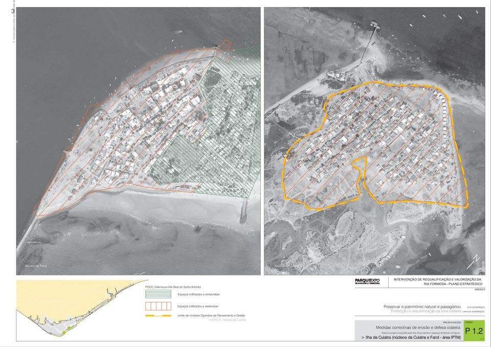 Limite de Unidade Operativa de Planeamento e Gestão ( UOPG IV - úcleo da Culatra) Protecção e requalificação da zona costeira LIHA DE ITERVEÇÃO