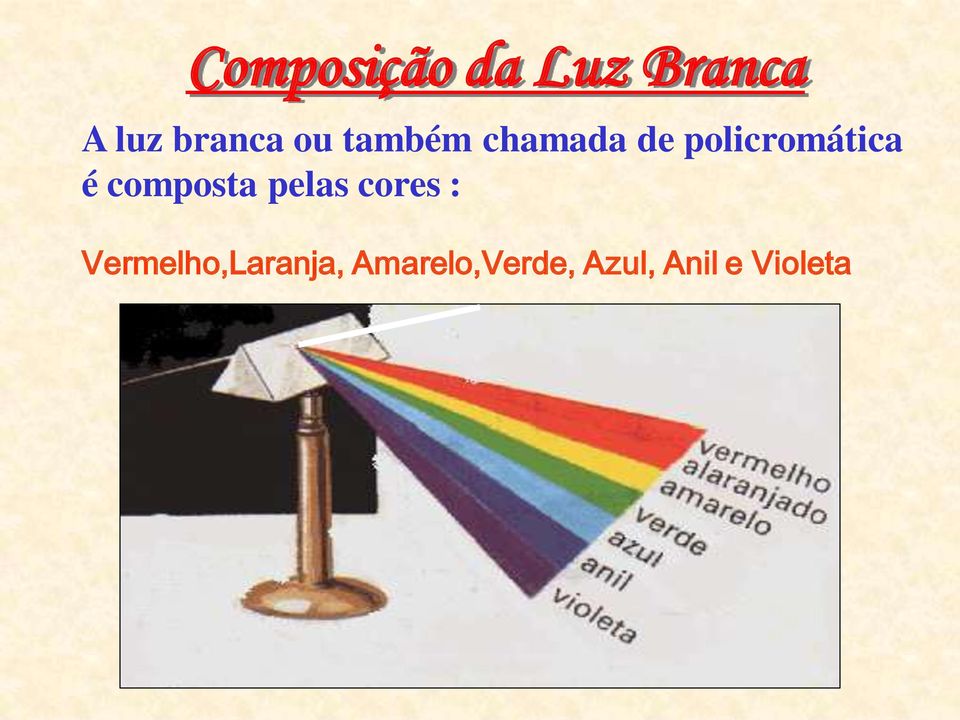 composta pelas cores :