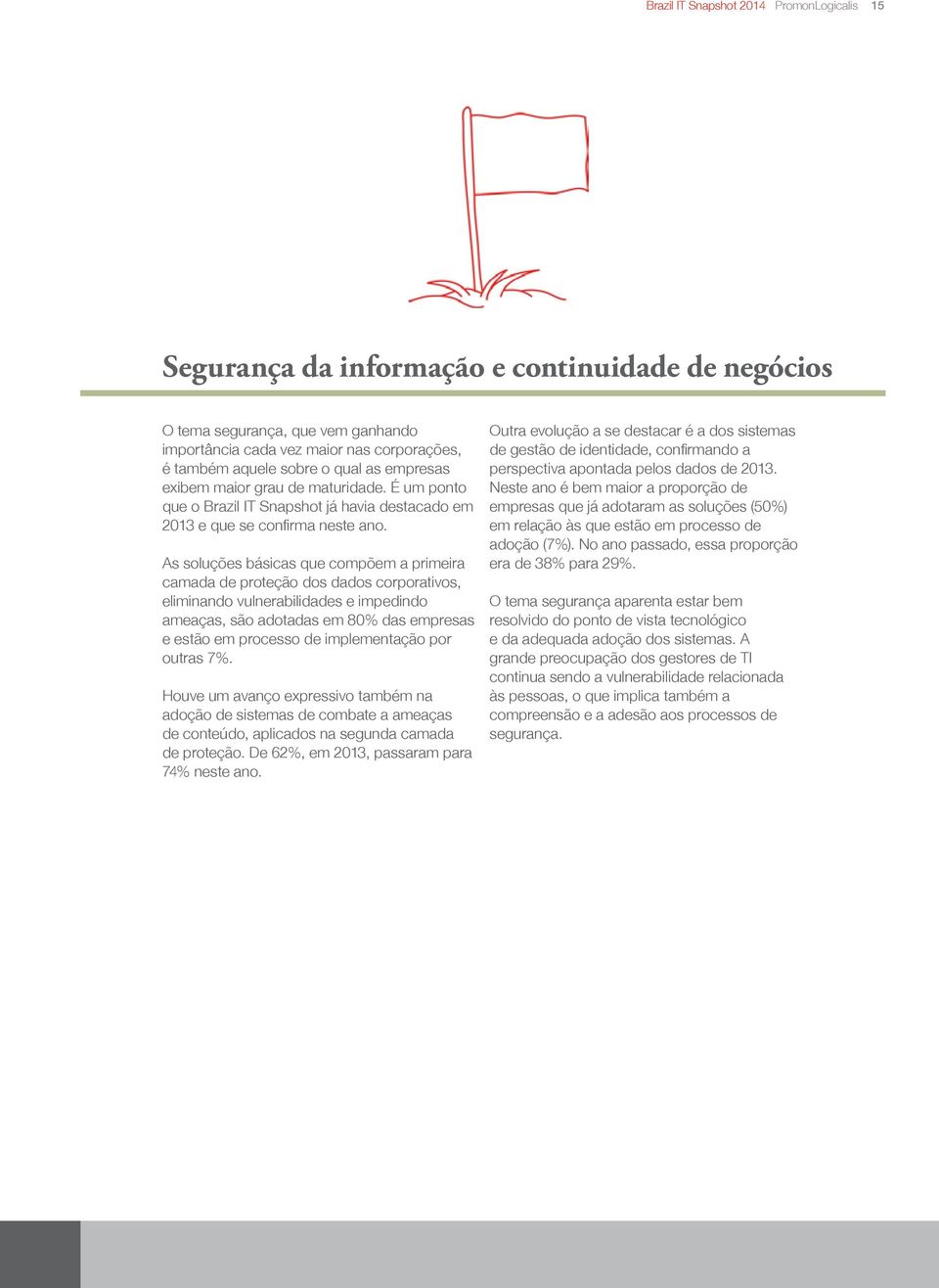 As soluções básicas que compõem a primeira camada de proteção dos dados corporativos, eliminando vulnerabilidades e impedindo ameaças, são adotadas em 80% das empresas e estão em processo de