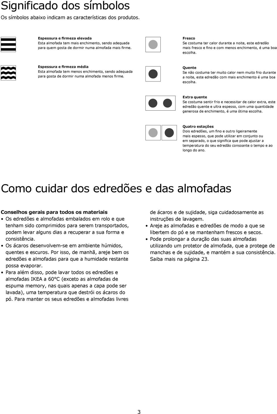 GUIA DE COMPRA. Edredões, almofadas e protetores - PDF Download grátis