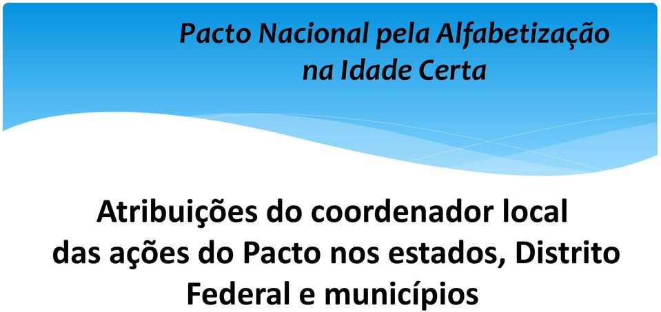 ações do Pacto nos