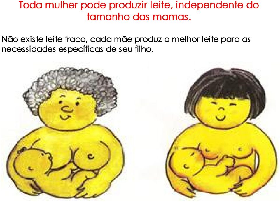 Não existe leite fraco, cada mãe produz o