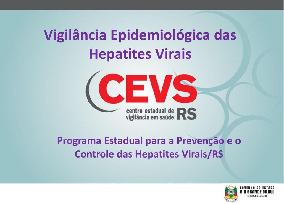 para a Prevenção e o Controle das