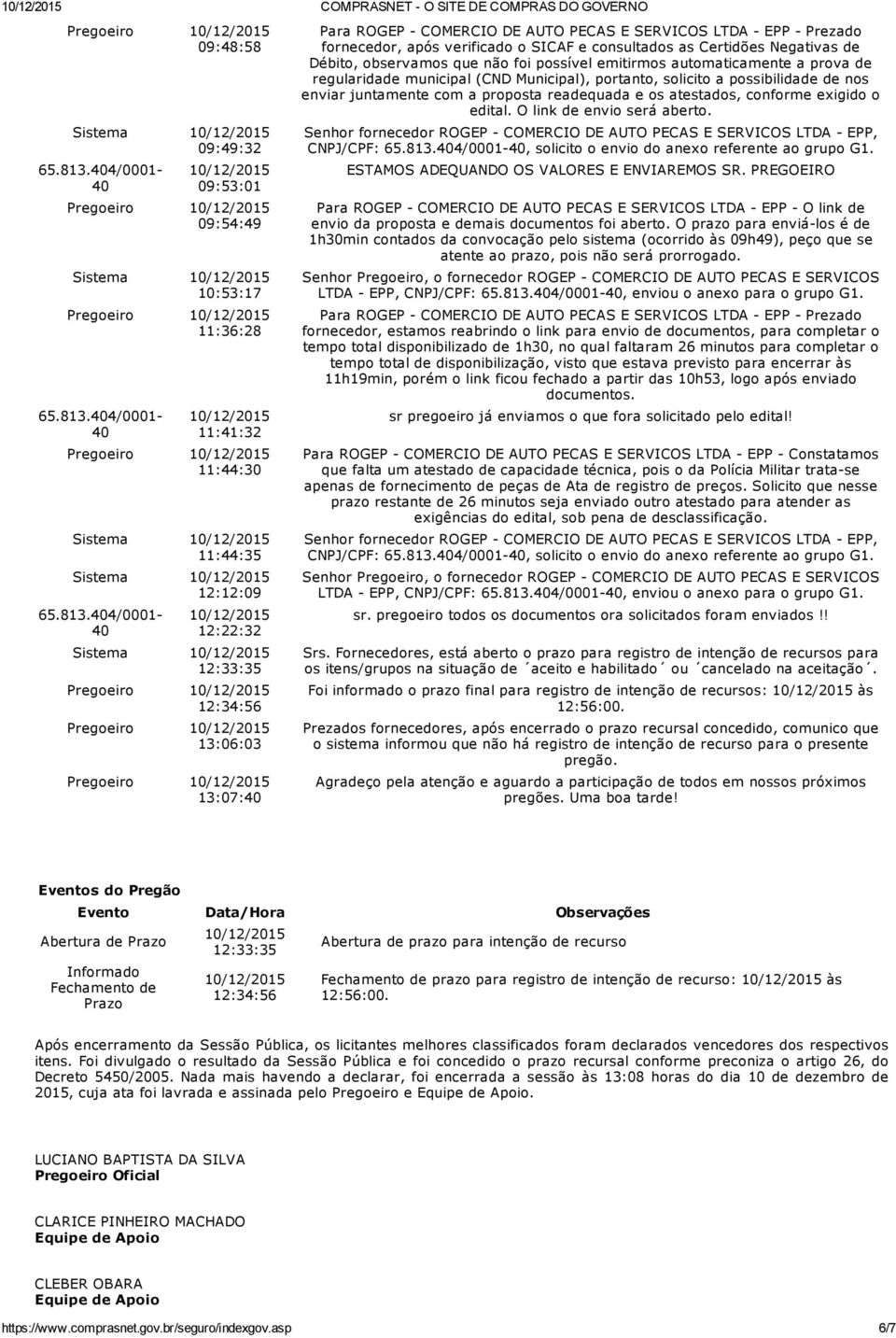 Certidões Negativas de Débito, observamos que não foi possível emitirmos automaticamente a prova de regularidade municipal (CND Municipal), portanto, solicito a possibilidade de nos enviar juntamente