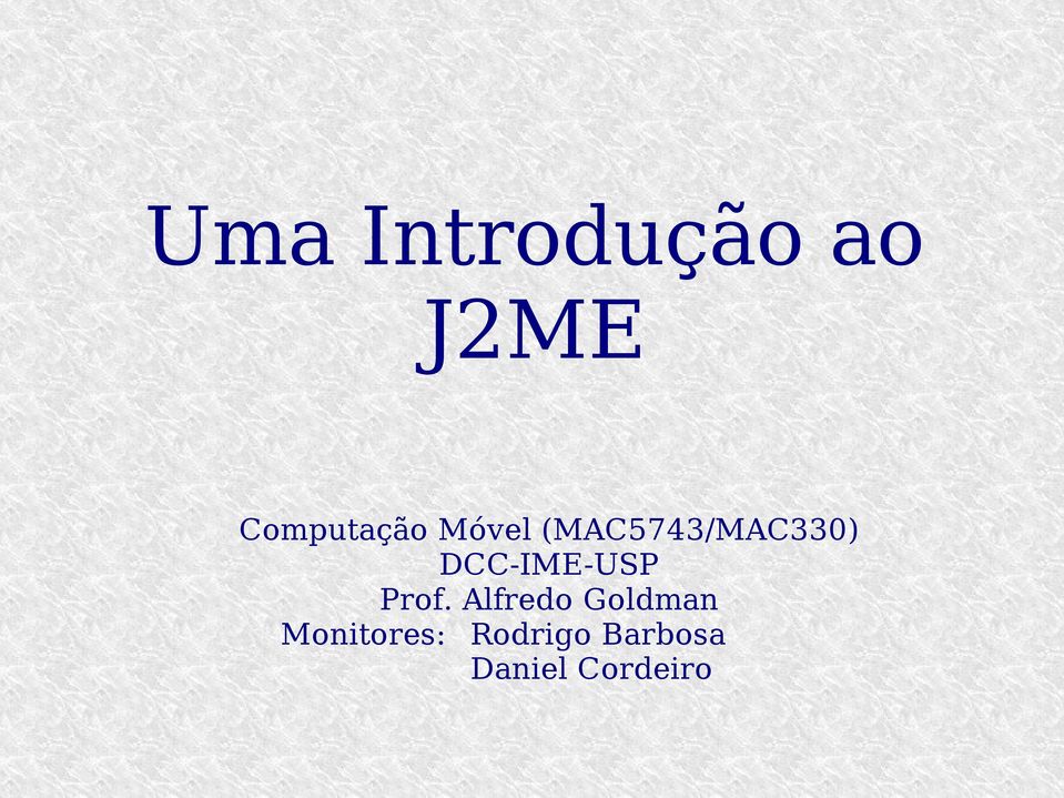 DCC-IME-USP Prof.