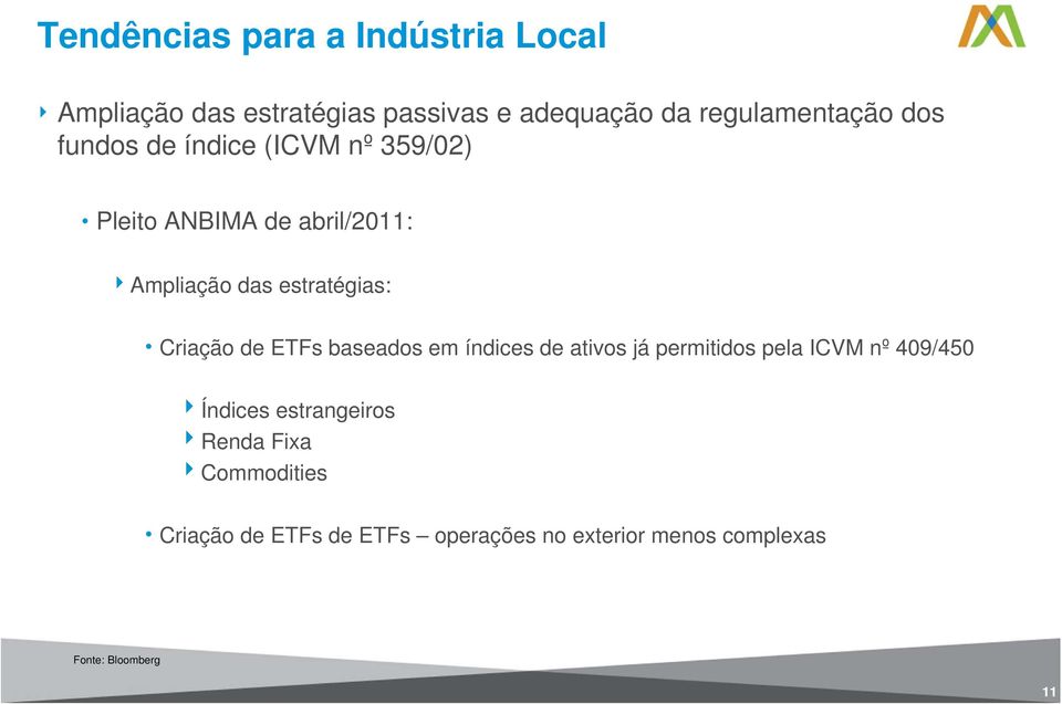 Criação de ETFs baseados em índices de ativos já permitidos pela ICVM nº 409/450 4Índices