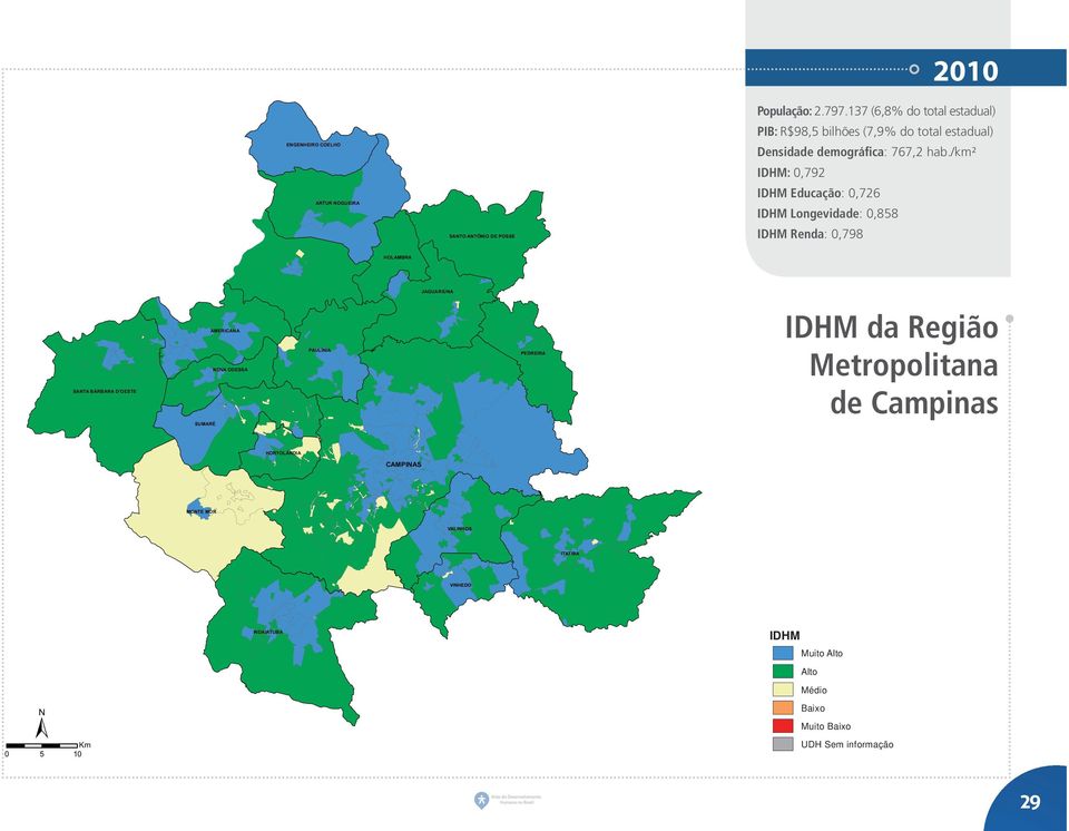 /km² : 0,792 Educação: 0,726 Longevidade: 0,858 Renda: 0,798 HOLAMBRA JAGUARIÚNA SANTA BÁRBARA D'OESTE AMERICANA NOVA ODESSA