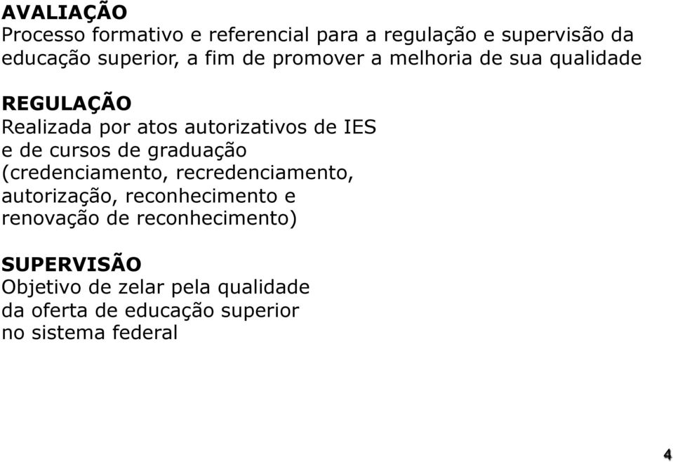 de graduação (credenciamento, recredenciamento, autorização, reconhecimento e renovação de