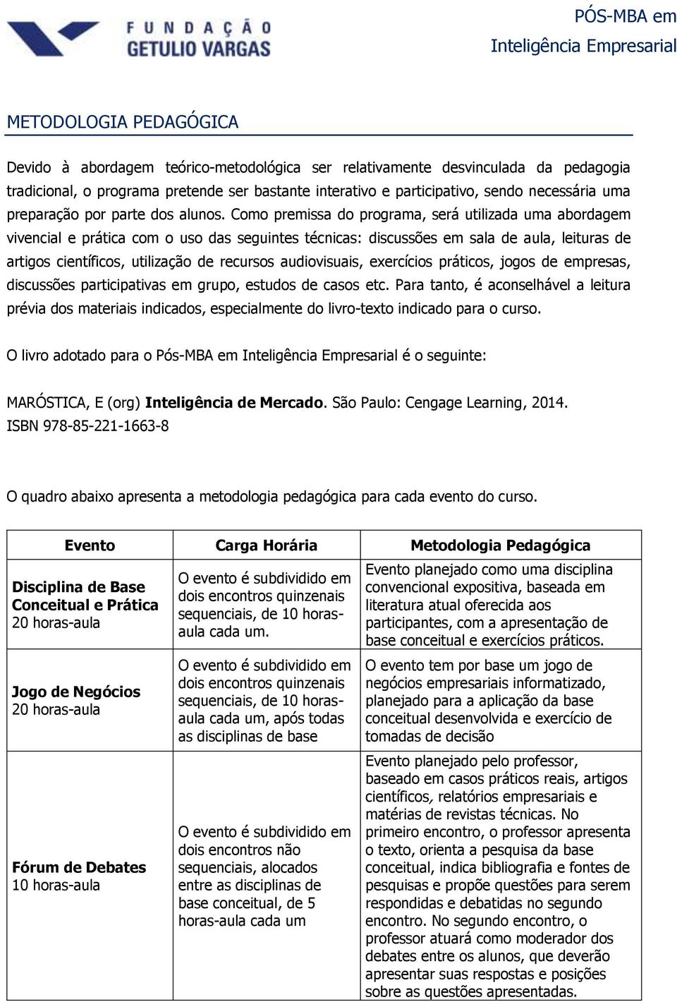 Como premissa do programa, será utilizada uma abordagem vivencial e prática com o uso das seguintes técnicas: discussões em sala de aula, leituras de artigos científicos, utilização de recursos