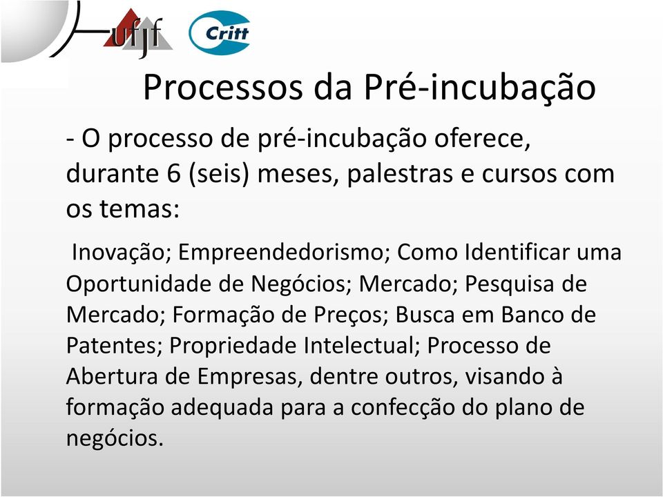 Oportunidade de Negócios; Mercado; Pesquisa de Mercado; Formação de Preços; Busca em Banco de Patentes; Propriedade