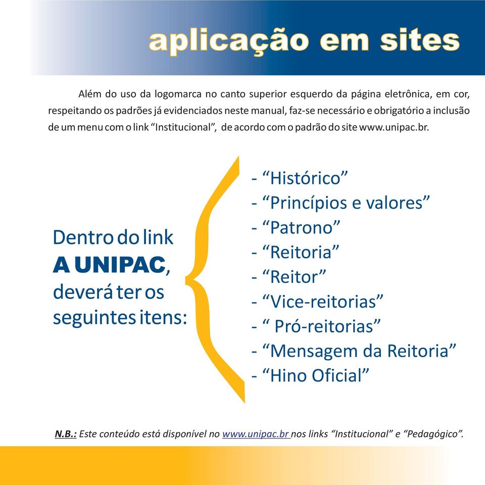padrão do site www.unipac.br.