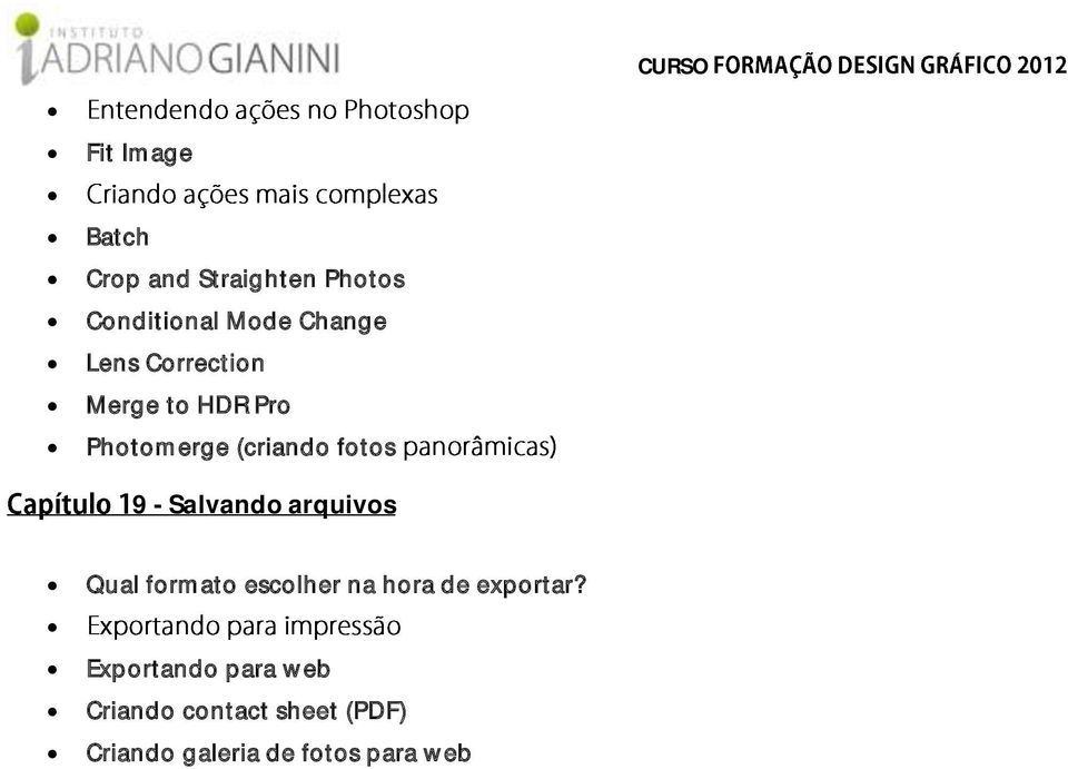 Salvando arquivos Qual formato escolher na hora de exportar?