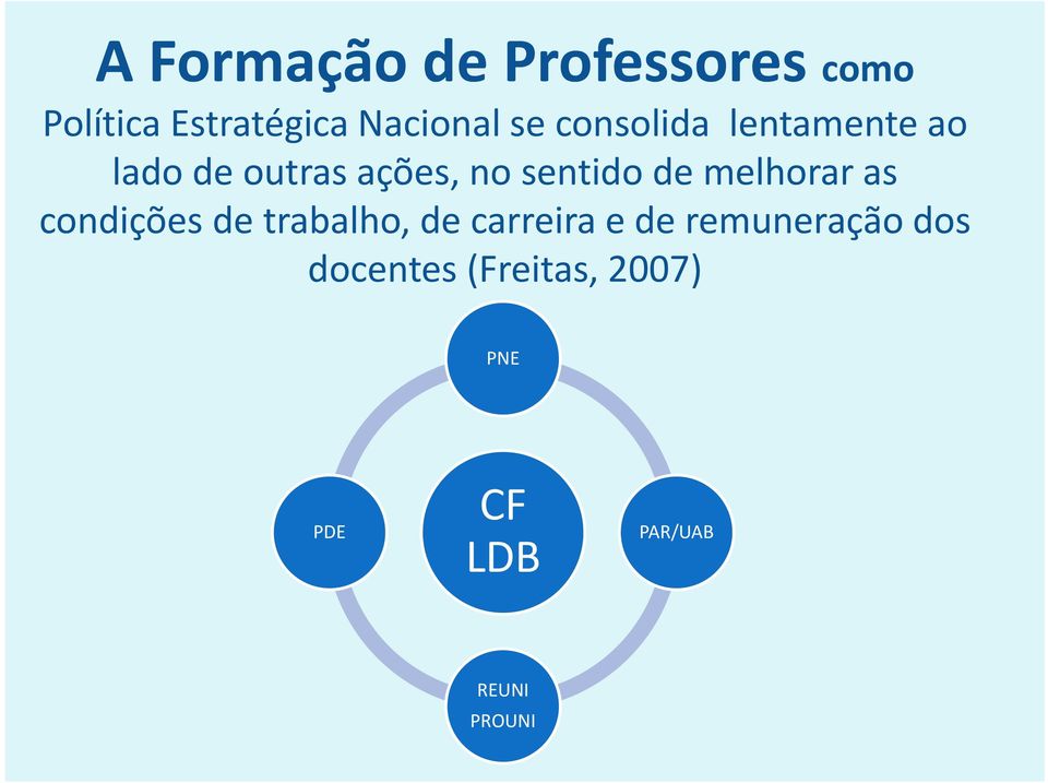 melhorar as condições de trabalho, de carreira e de