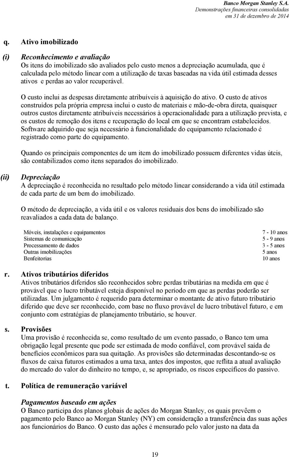 O custo de ativos construídos pela própria empresa inclui o custo de materiais e mão-de-obra direta, quaisquer outros custos diretamente atribuíveis necessários à operacionalidade para a utilização