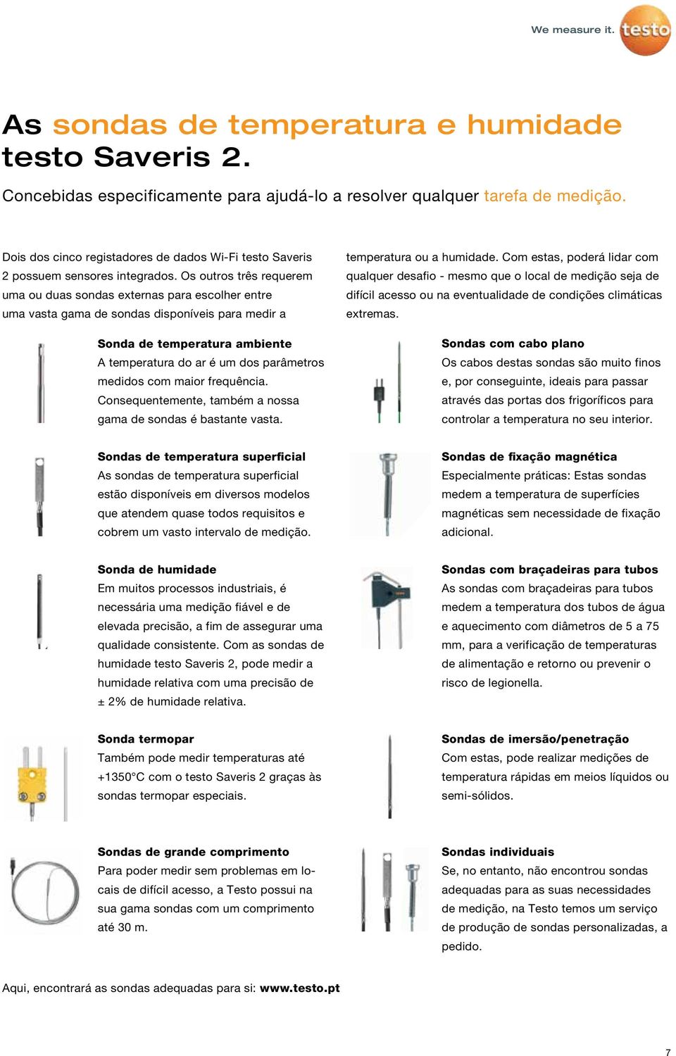 Os outros três requerem uma ou duas sondas externas para escolher entre uma vasta gama de sondas disponíveis para medir a Sonda de temperatura ambiente A temperatura do ar é um dos parâmetros medidos