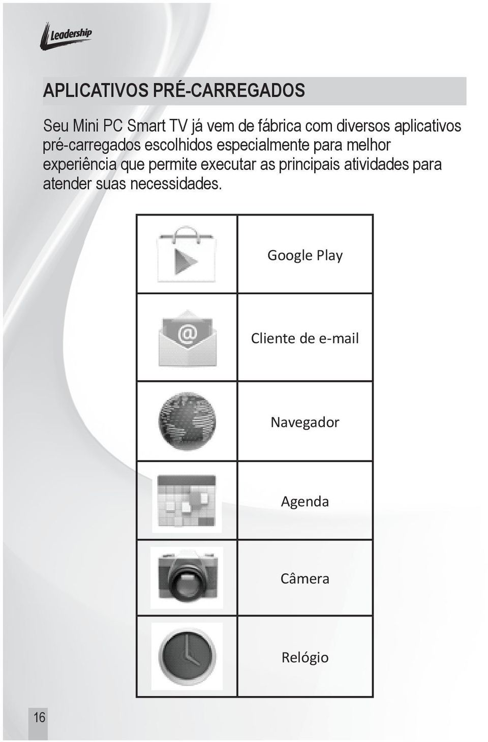 experiência que permite executar as principais atividades para atender