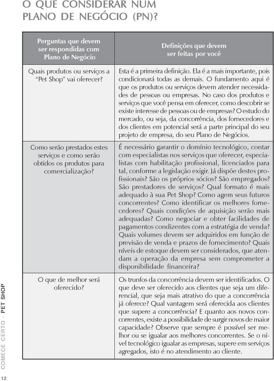 Ela é a mais importante, pois condicionará todas as demais. O fundamento aqui é que os produtos ou serviços devem atender necessidades de pessoas ou empresas.