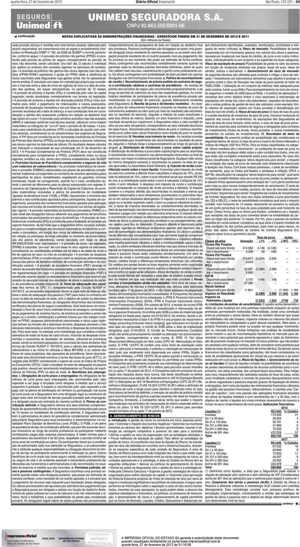 de seguro correspondente ao período de risco não decorrido, sendo calculada pro-rata dia. O cálculo é individual por apólice ou endosso dos contratos vigentes na data-base de constituição.