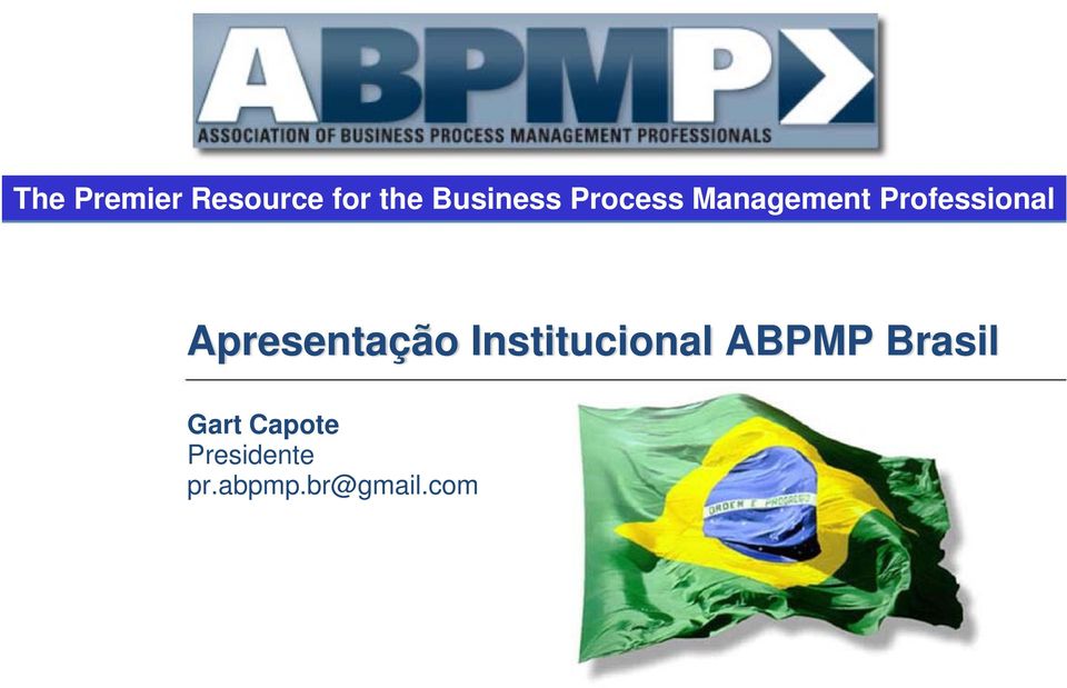 Apresentação Institucional ABPMP