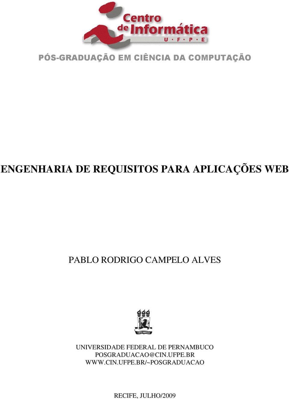 ALVES UNIVERSIDADE FEDERAL DE PERNAMBUCO