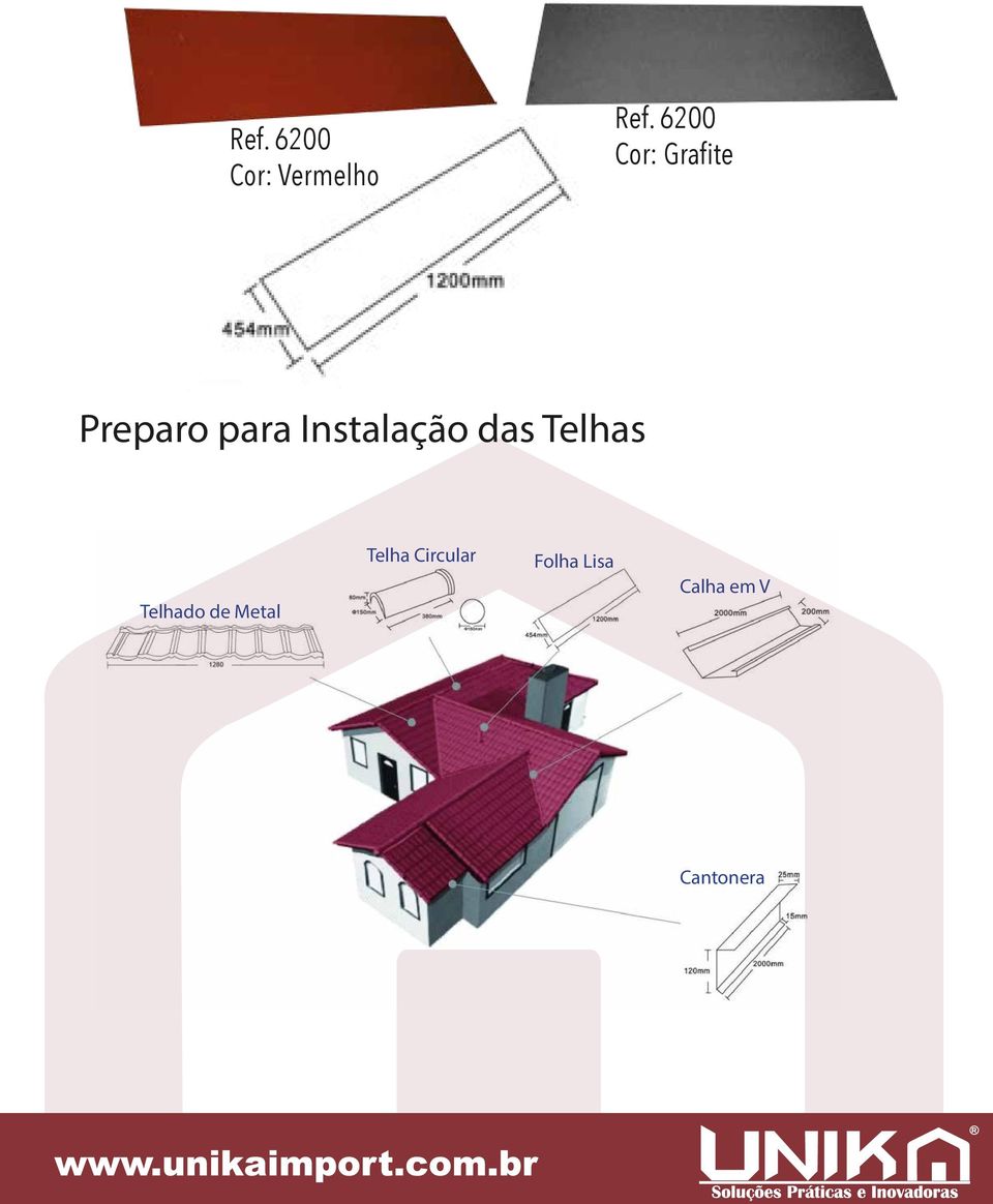 Instalação das Telhas Telhado de