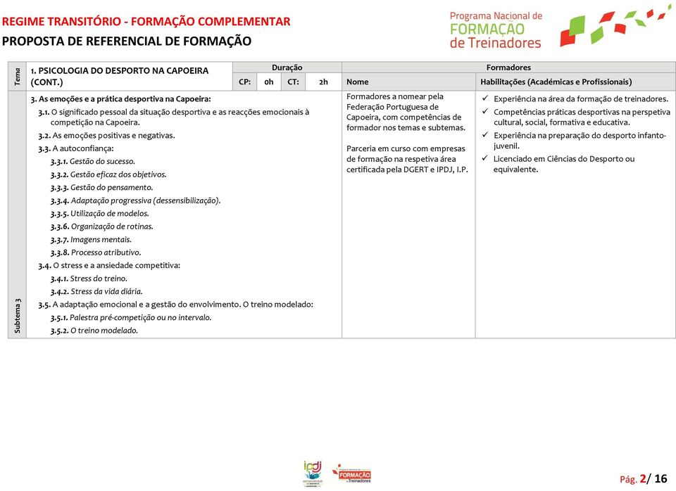 Adaptação progressiva (dessensibilização). 3.3.5. Utilização de modelos. 3.3.6. Organização de rotinas. 3.3.7. Imagens mentais. 3.3.8. Processo atributivo. 3.4. O stress e a ansiedade competitiva: 3.