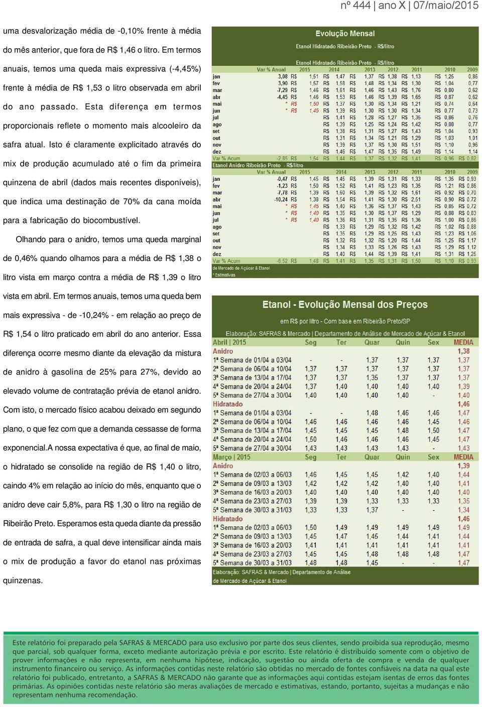 Esta diferença em termos proporcionais reflete o momento mais alcooleiro da safra atual.