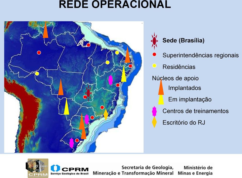 Núcleos de apoio Implantados Em