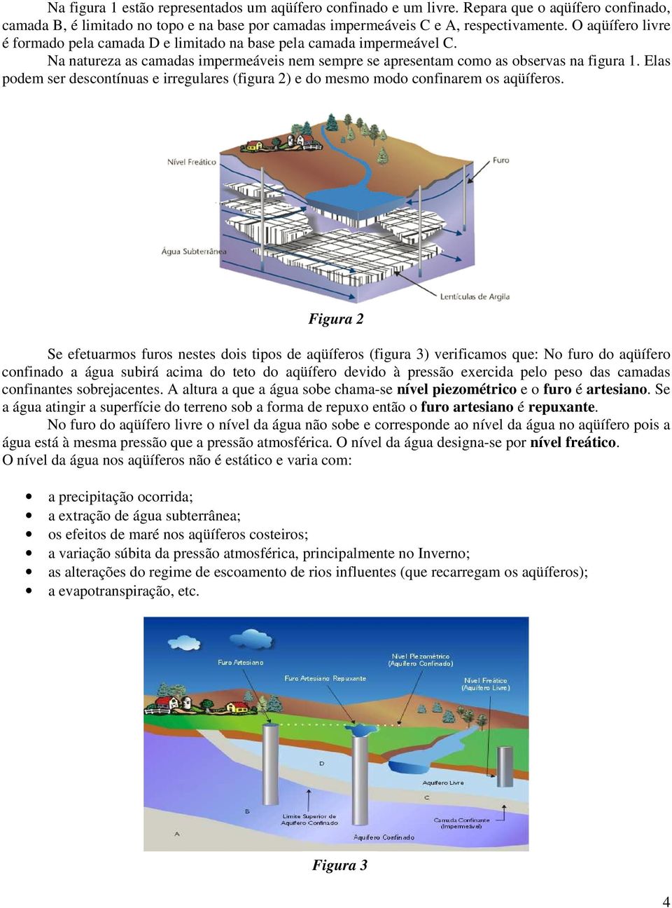 Elas podem ser descontínuas e irregulares (figura 2) e do mesmo modo confinarem os aqüíferos.