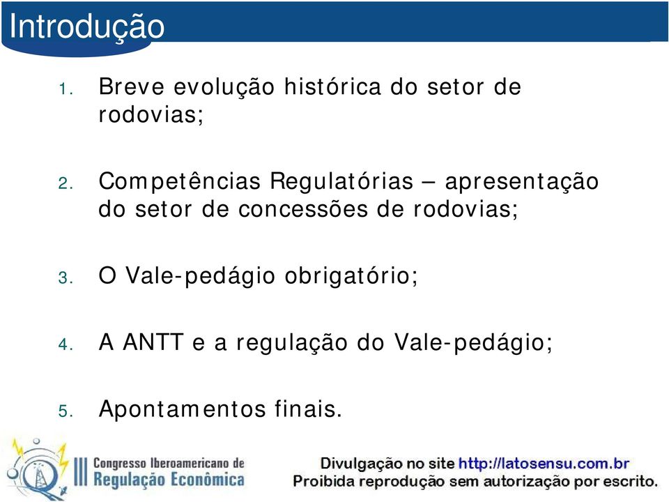 Competências Regulatórias apresentação do setor de