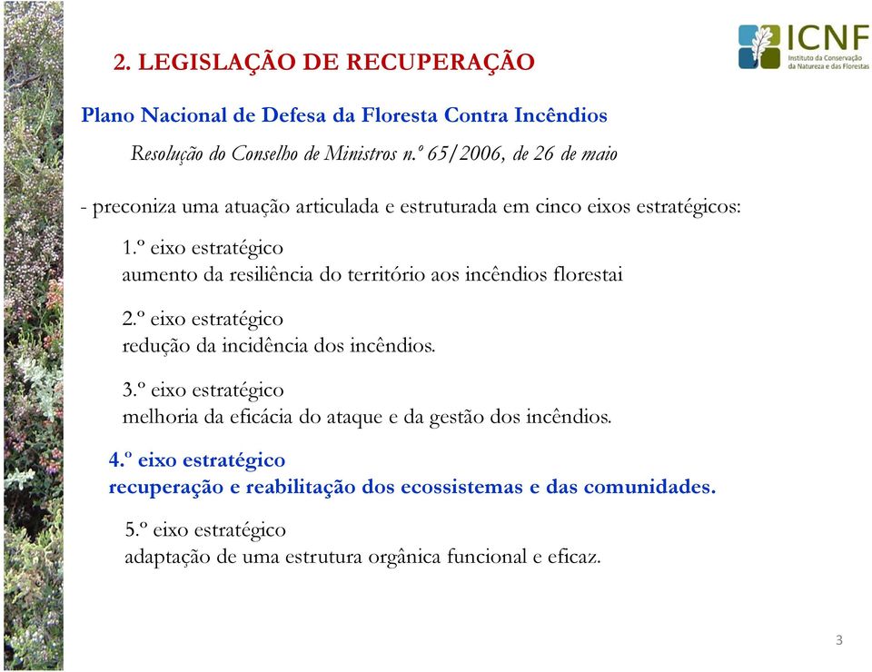 º eixo estratégico aumento da resiliência do território aos incêndios florestais. 2.º eixo estratégico redução da incidência dos incêndios. 3.