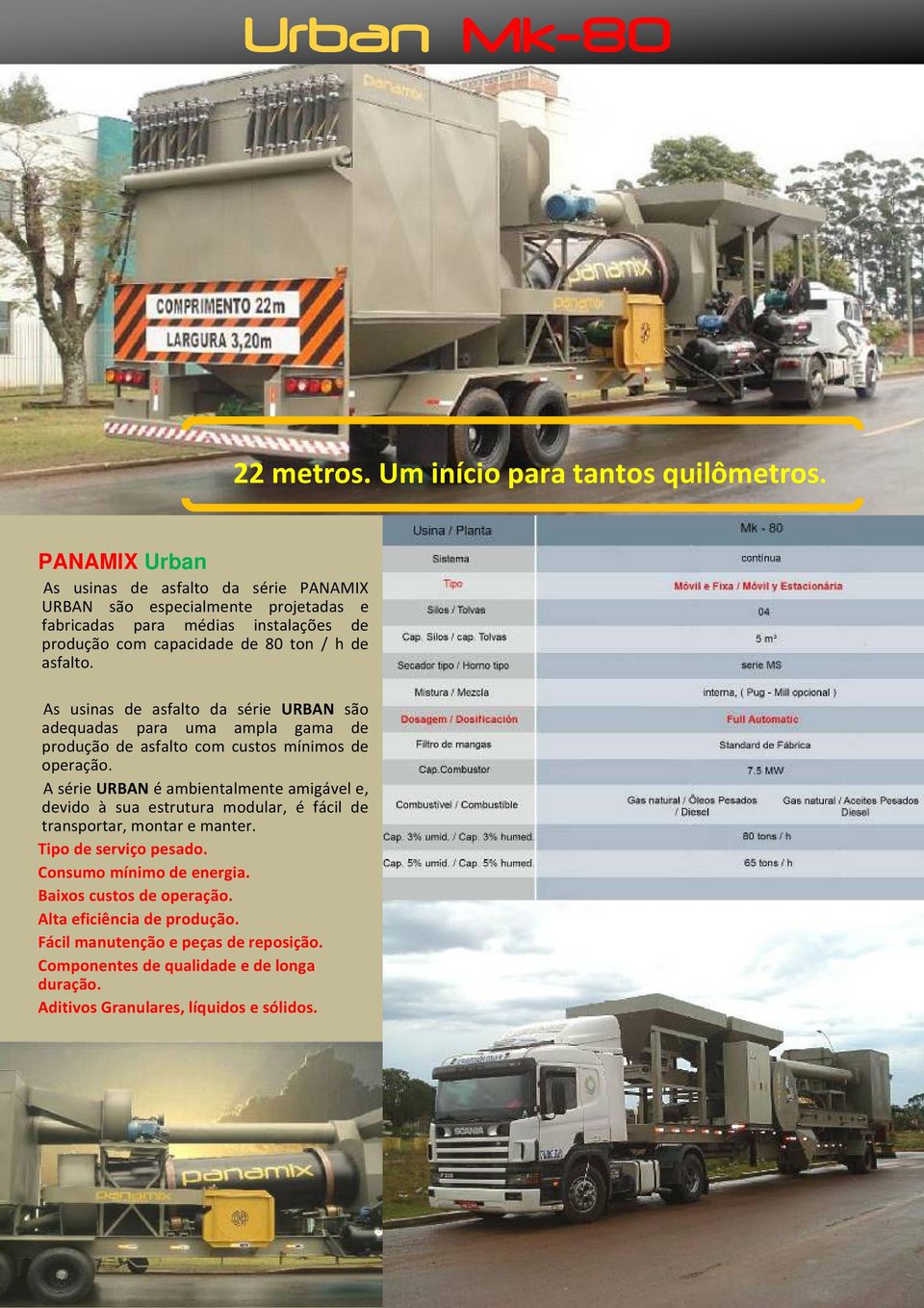 As usinas de asfalto da série URBAN são adequadas para uma ampla gama de produção de asfalto com custos mínimos de operação.