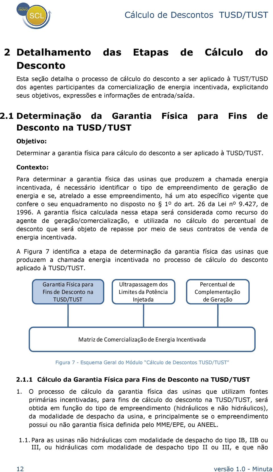 1 Determinação da Garantia Física para Fins de Desconto na TUSD/TUST Objetivo: Determinar a garantia física para cálculo do desconto a ser aplicado à TUSD/TUST.