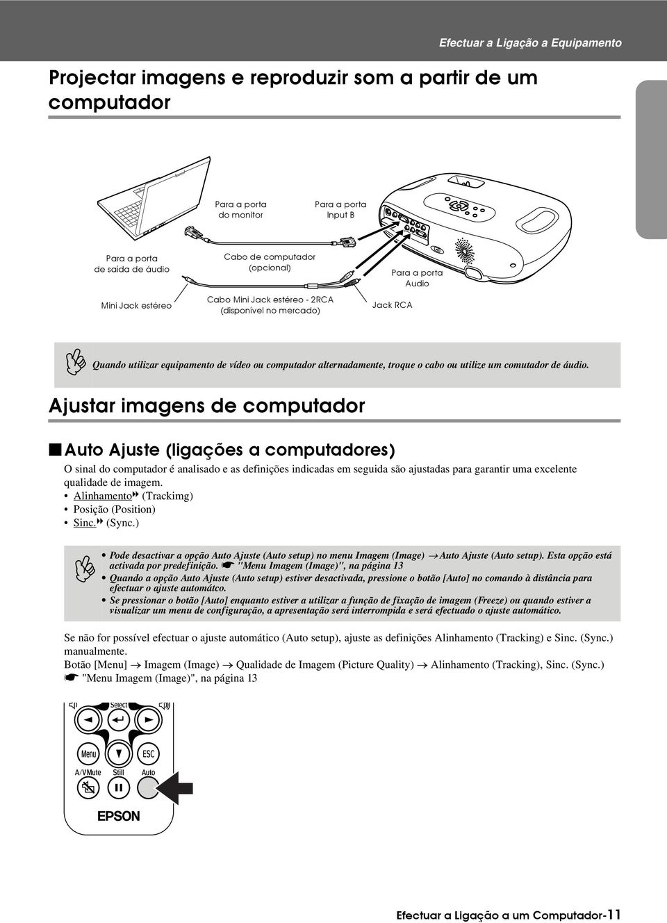 um comutador de áudio.