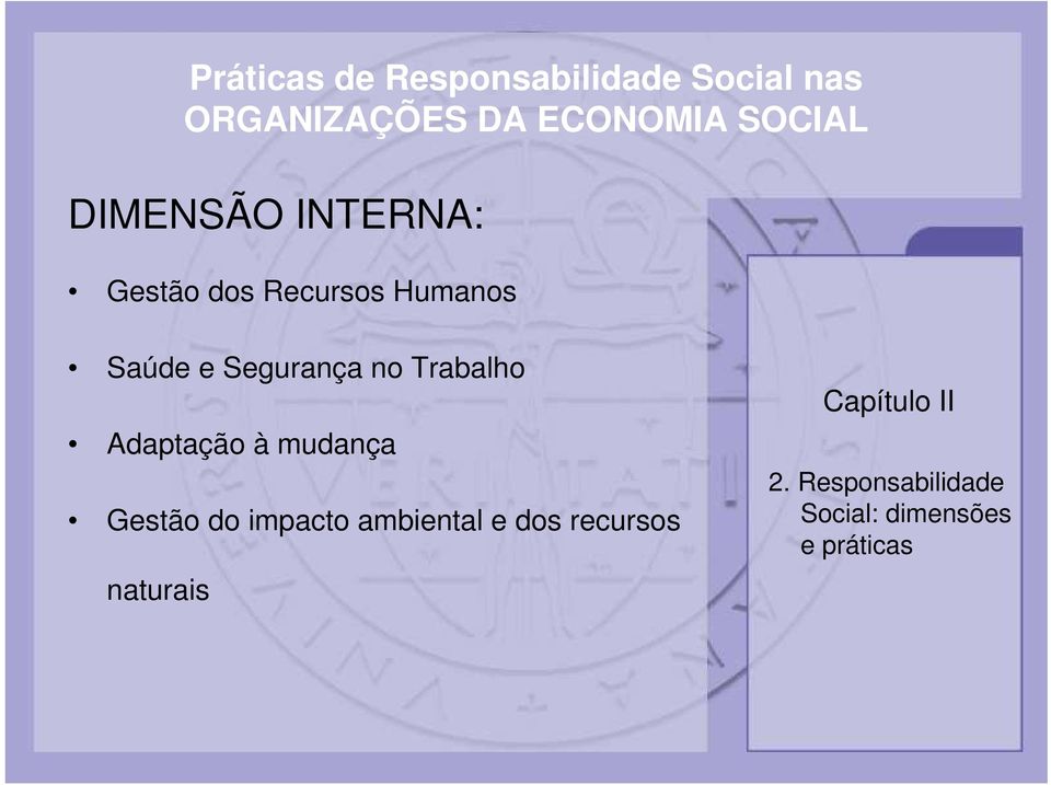 do impacto ambiental e dos recursos naturais