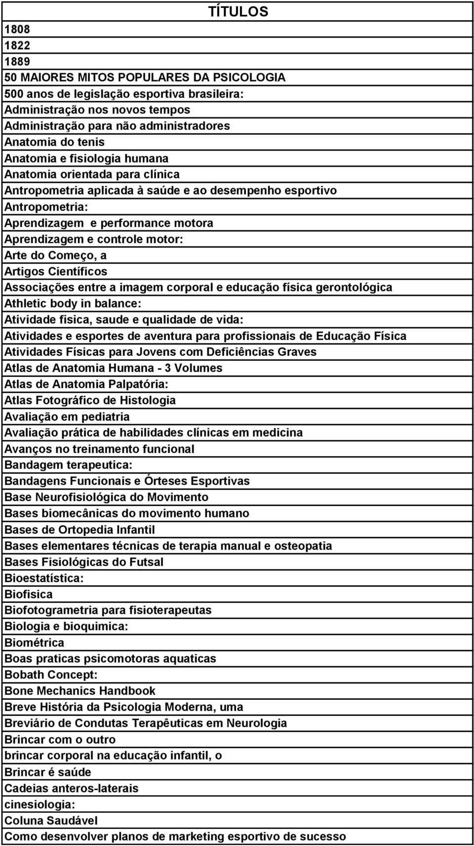 Arte do Começo, a Artigos Científicos Associações entre a imagem corporal e educação física gerontológica Athletic body in balance: Atividade fisica, saude e qualidade de vida: Atividades e esportes