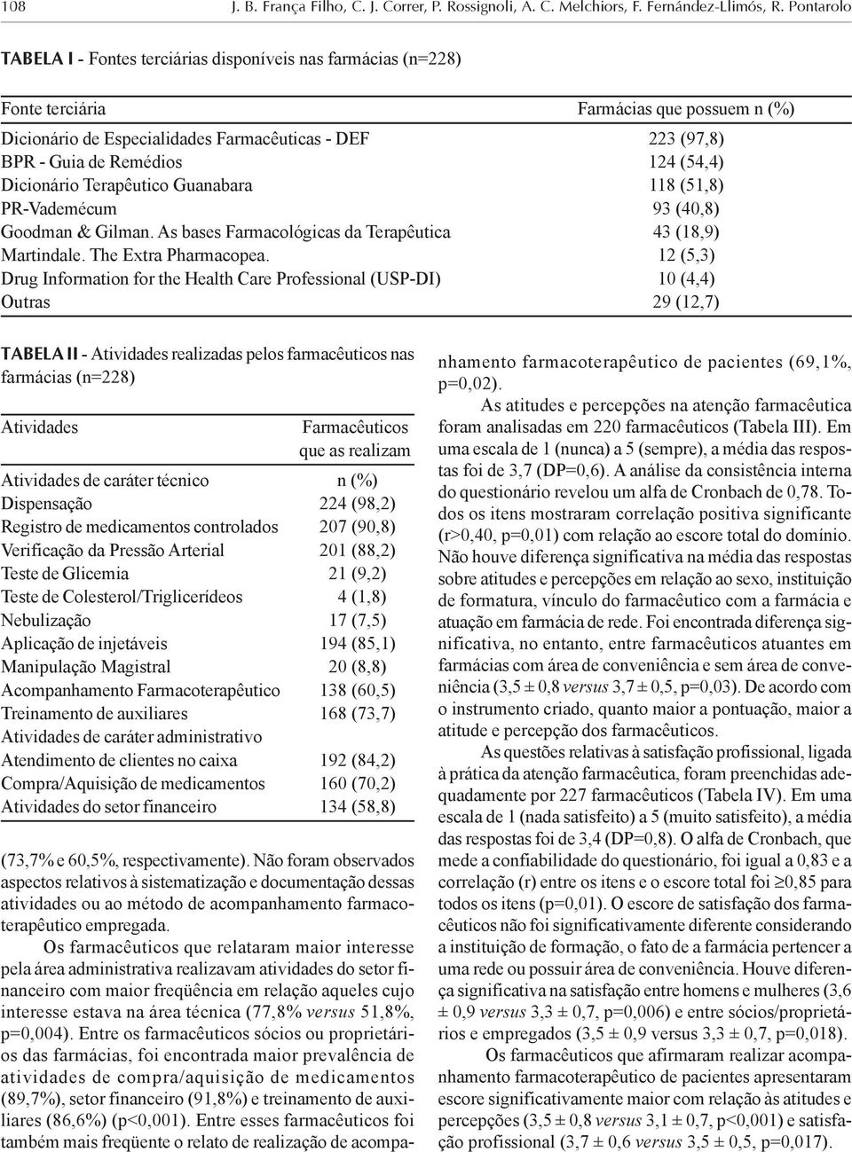 124 (54,4) Dicionário Terapêutico Guanabara 118 (51,8) PR-Vademécum 93 (40,8) Goodman & Gilman. As bases Farmacológicas da Terapêutica 43 (18,9) Martindale. The Extra Pharmacopea.