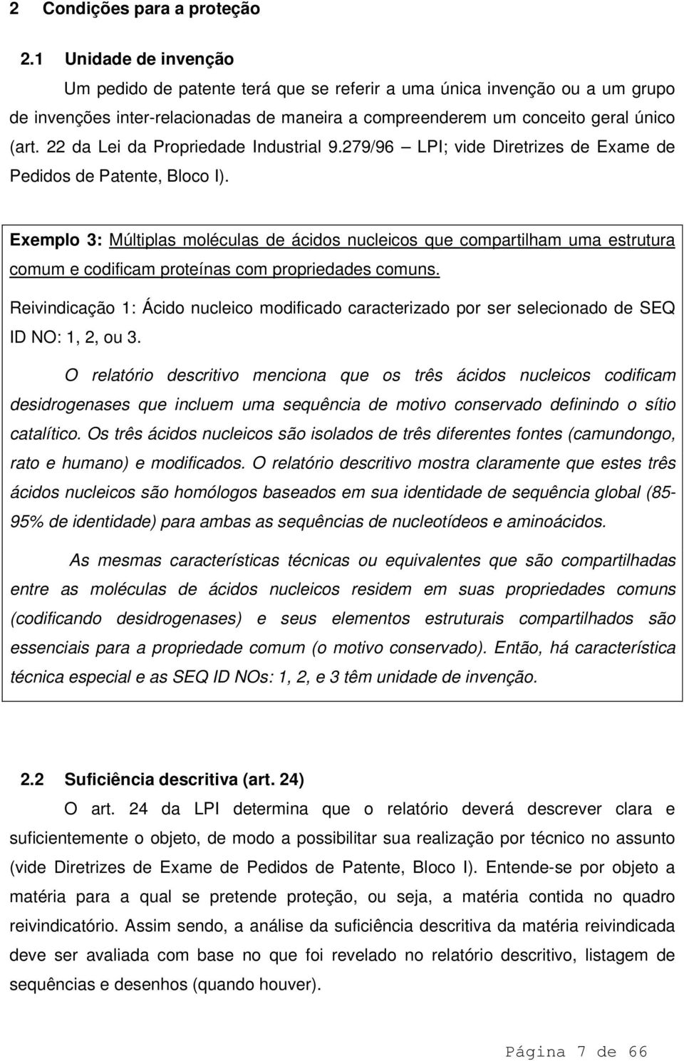 22 da Lei da Propriedade Industrial 9.279/96 LPI; vide Diretrizes de Exame de Pedidos de Patente, Bloco I).