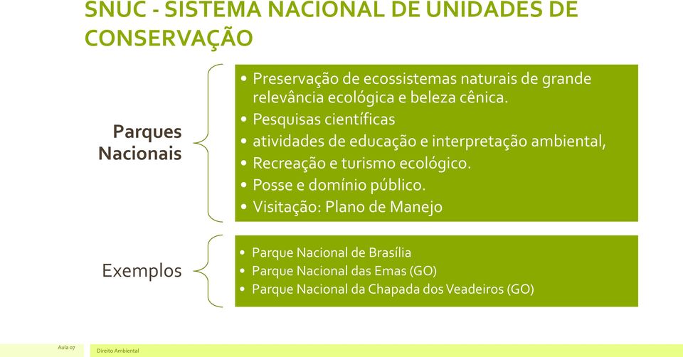 Pesquisas científicas atividades de educação e interpretação ambiental, Recreação e turismo