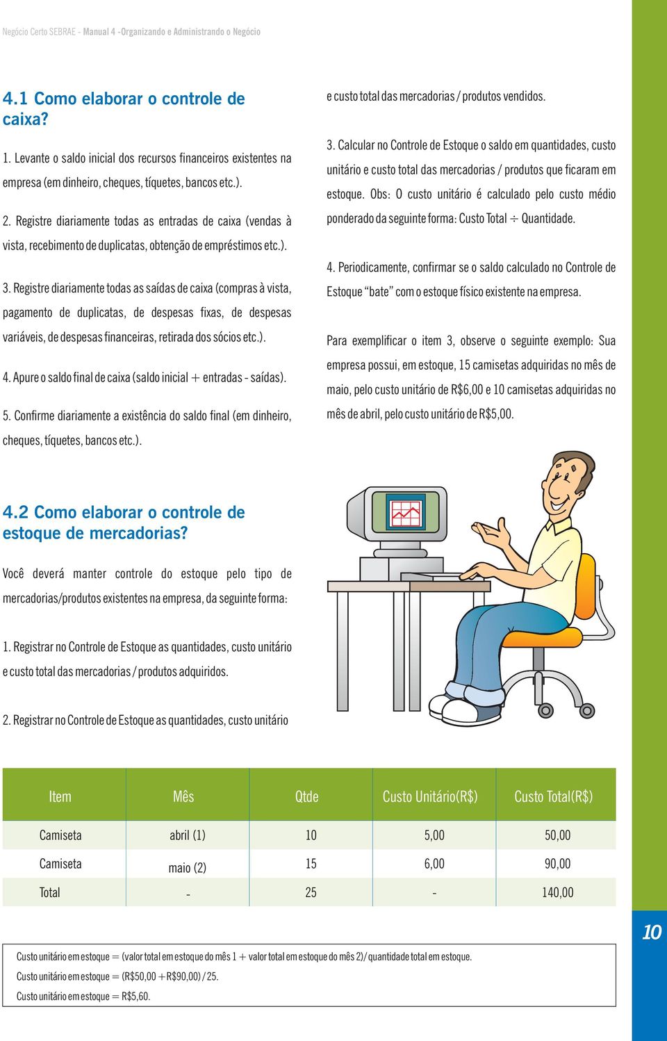 Registre diariamente todas as saídas de caixa (compras à vista, pagamento de duplicatas, de despesas fixas, de despesas variáveis, de despesas financeiras, retirada dos sócios etc.). 4.