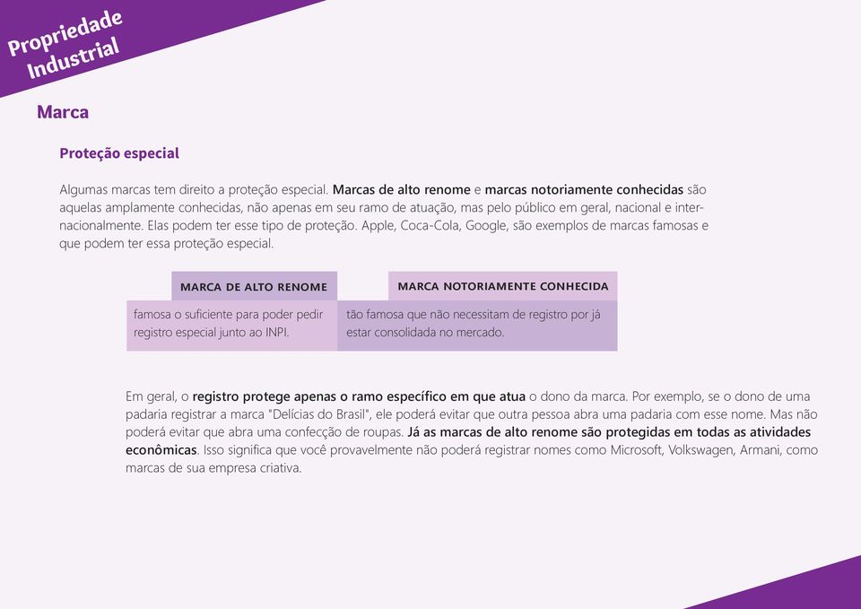 Elas podem ter esse tipo de proteção. Apple, Coca-Cola, Google, são exemplos de marcas famosas e que podem ter essa proteção especial.