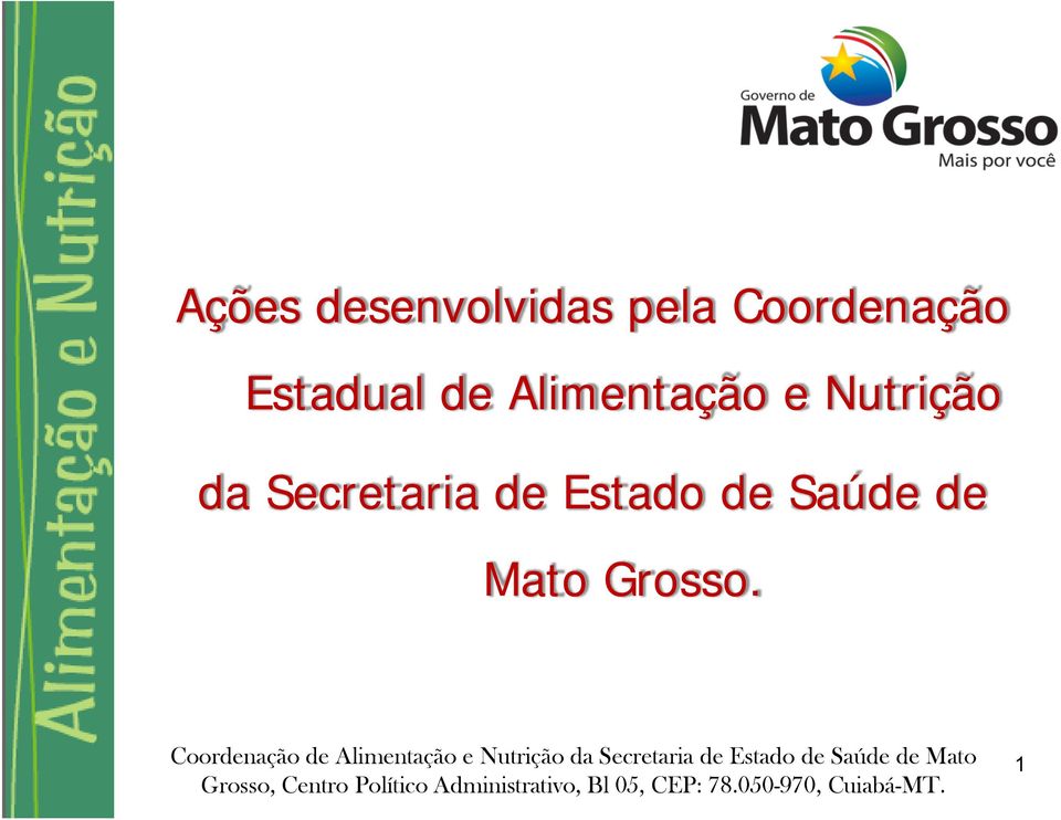 Alimentação e Nutrição da