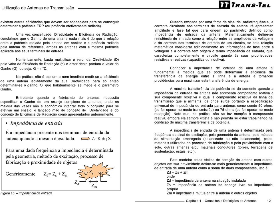 antena de referência, ambas as antenas com a mesma potência aplicada aos seus terminais de entrada.