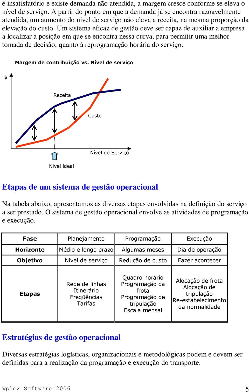 Um sistema eficaz de gestão deve ser capaz de auxiliar a empresa a localizar a posição em que se encontra nessa curva, para permitir uma melhor tomada de decisão, quanto à reprogramação horária do