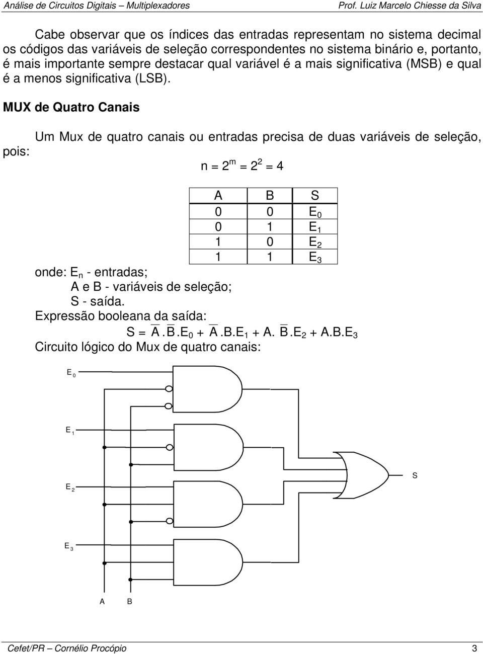 sistema binário e, portanto, é mais importante sempre destacar qual variável é a mais significativa (M) e qual é a menos significativa (L).