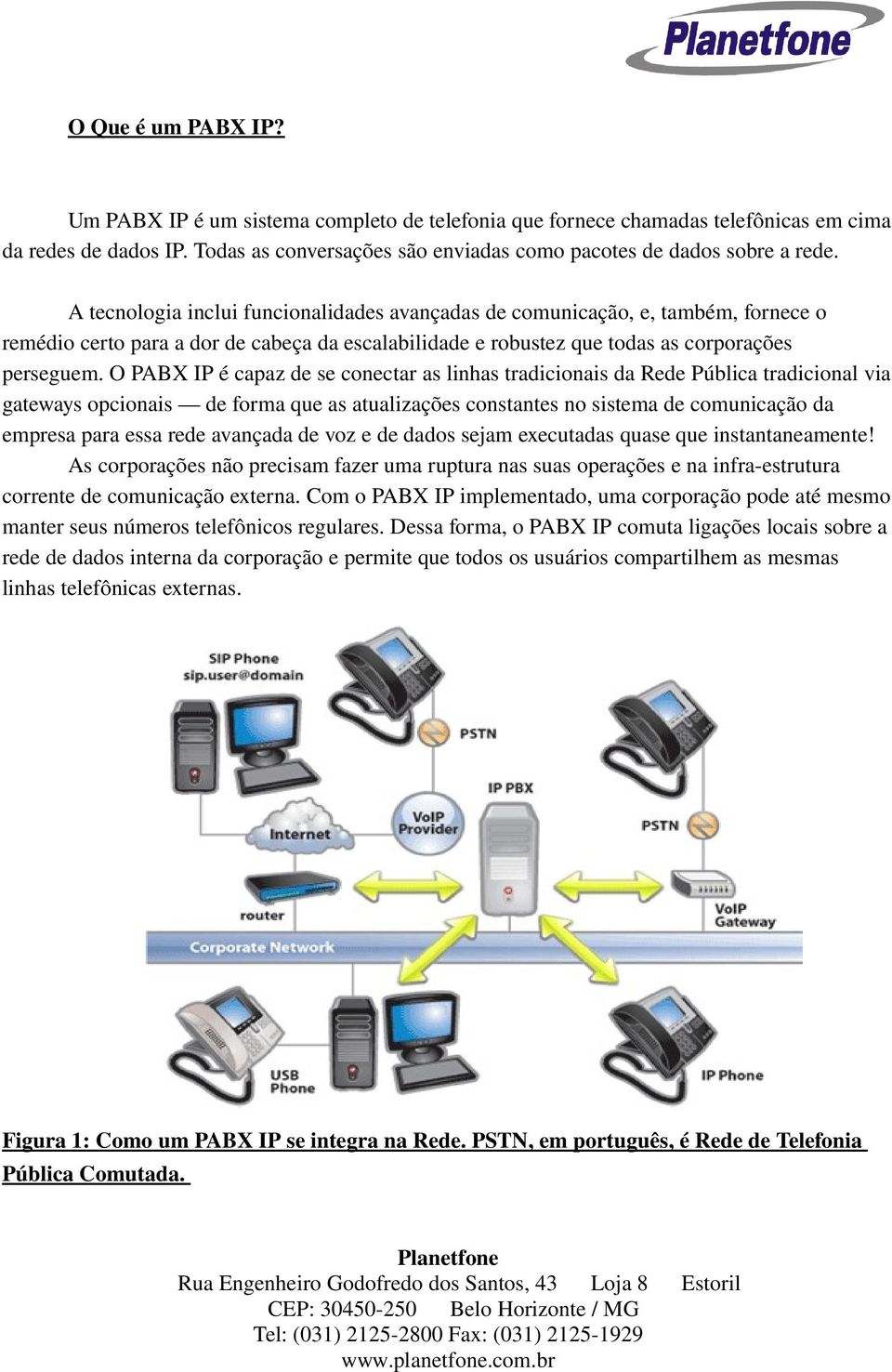 O PABX IP é capaz de se conectar as linhas tradicionais da Rede Pública tradicional via gateways opcionais de forma que as atualizações constantes no sistema de comunicação da empresa para essa rede