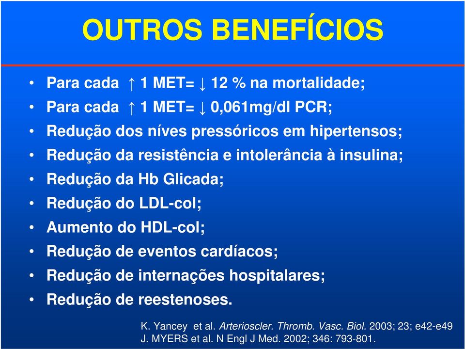 LDL-col; Aumento do HDL-col; Redução de eventos cardíacos; Redução de internações hospitalares; Redução de