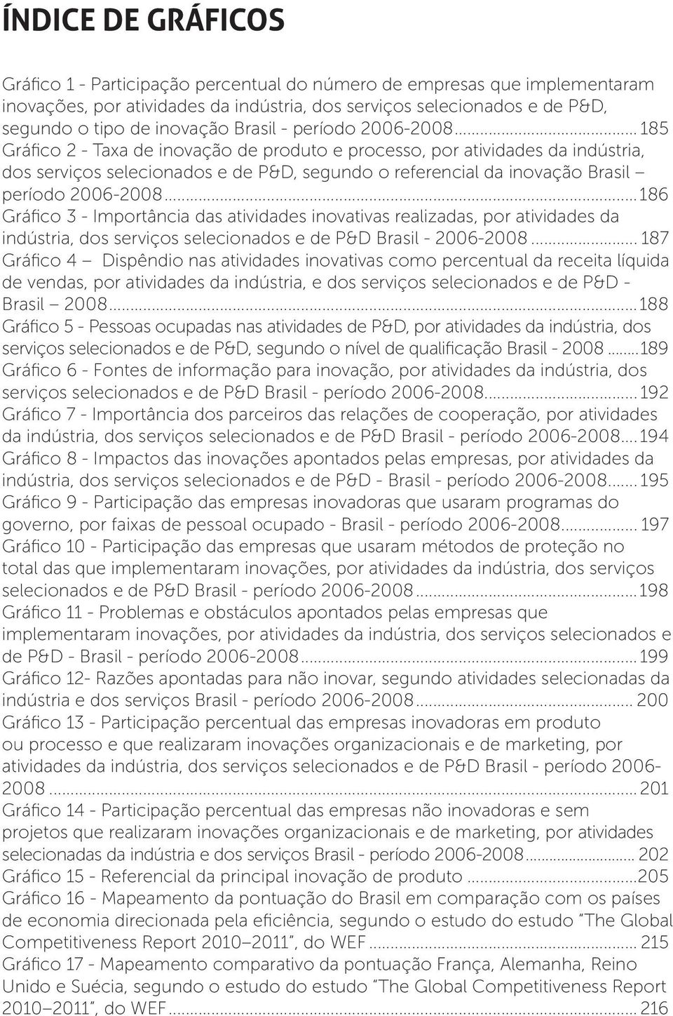 .. 185 Gráfico 2 - Taxa de inovação de produto e processo, por atividades da indústria, dos serviços selecionados e de P&D, segundo o referencial da inovação Brasil período 2006-2008.